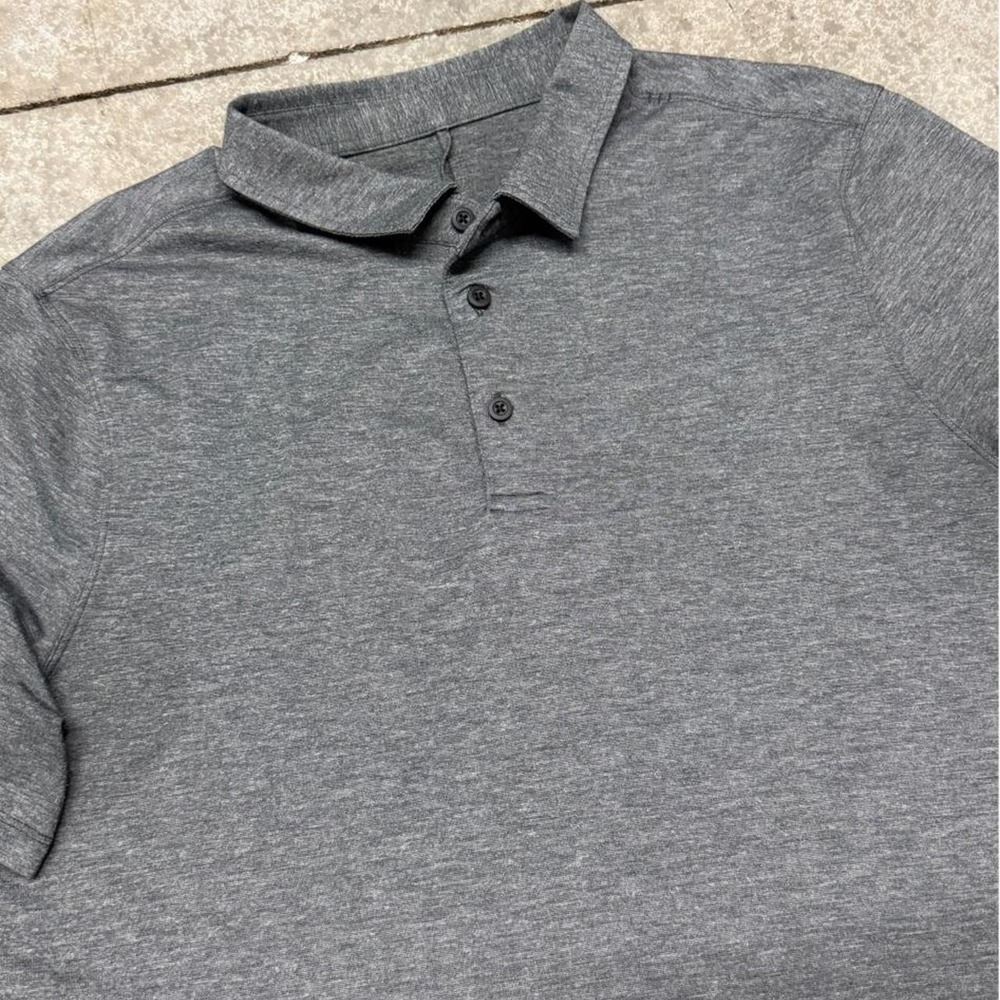 Lululemon Men's Performance Golf Polo Grey Sz Medium
